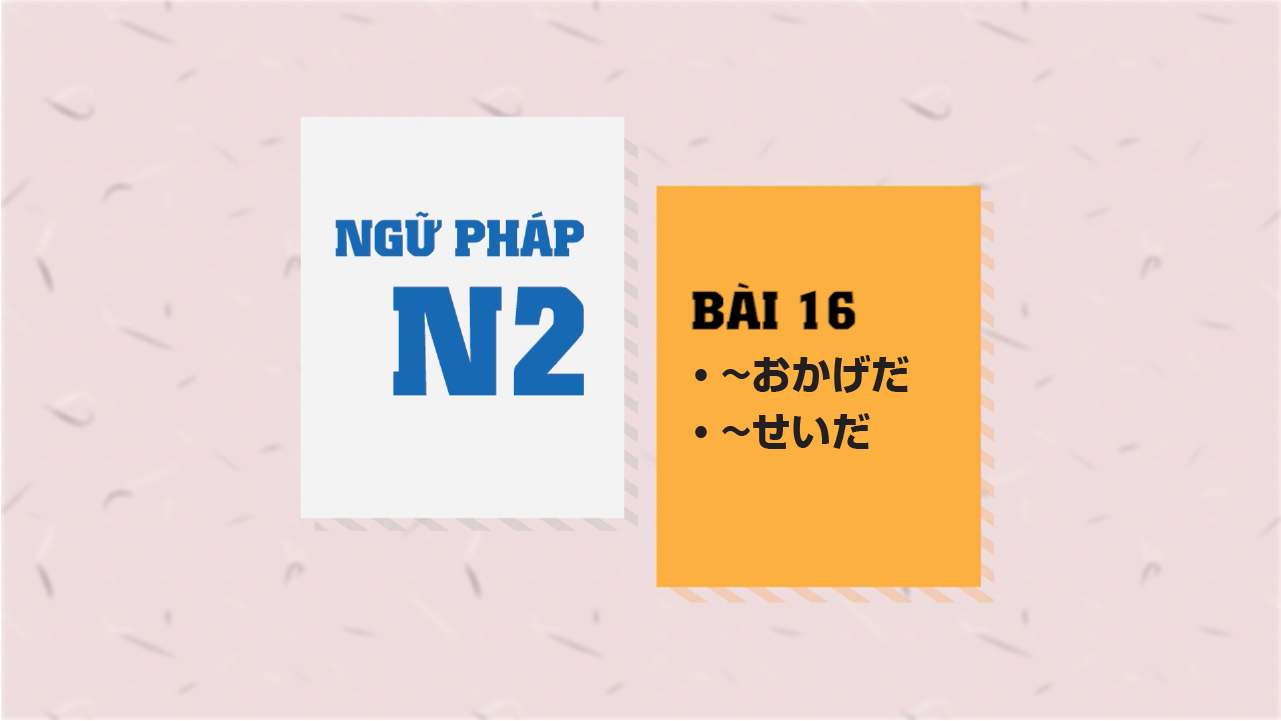 [Ngữ pháp N2] Bài 16: 〜おかげだ / 〜せいだ