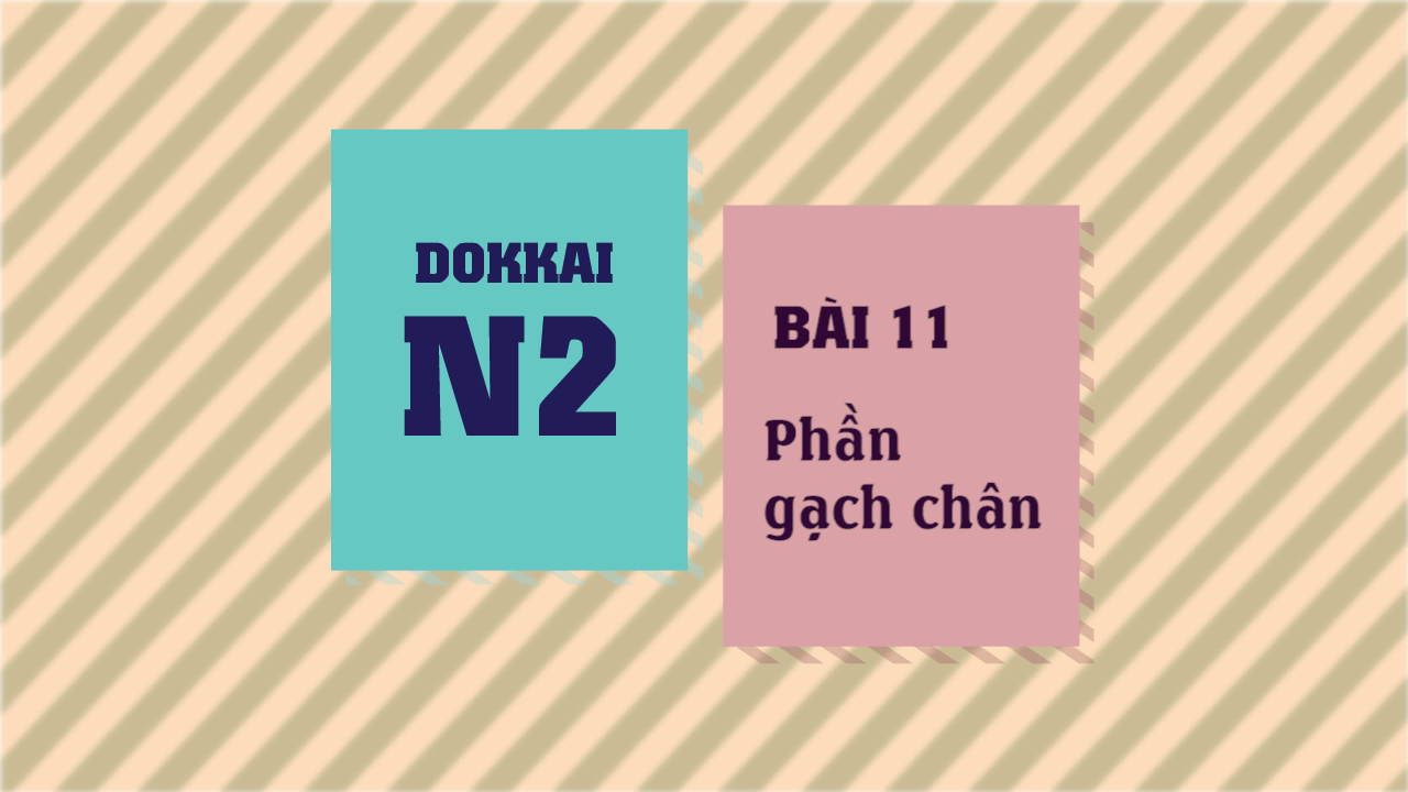[Dokkai] Bài 11 - Phần gạch chân