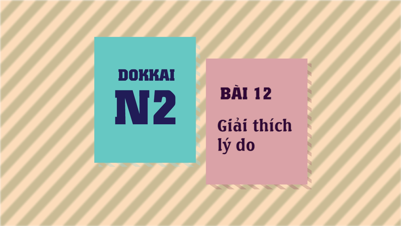[Dokkai] Bài 12 - Giải thích lý do